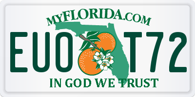 FL license plate EUOT72