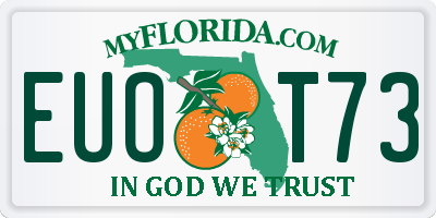 FL license plate EUOT73