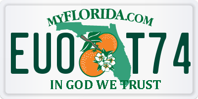 FL license plate EUOT74