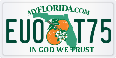 FL license plate EUOT75