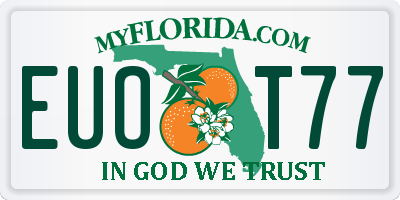 FL license plate EUOT77