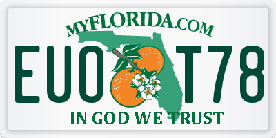 FL license plate EUOT78
