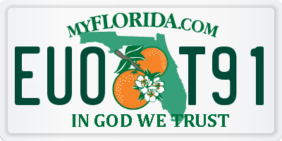FL license plate EUOT91