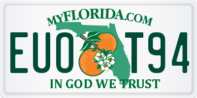 FL license plate EUOT94