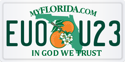 FL license plate EUOU23