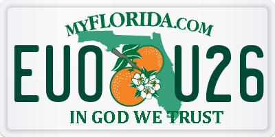 FL license plate EUOU26