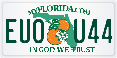 FL license plate EUOU44