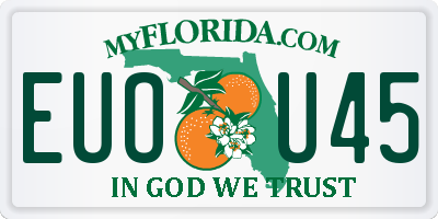 FL license plate EUOU45