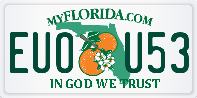 FL license plate EUOU53