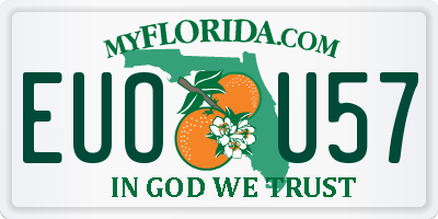 FL license plate EUOU57