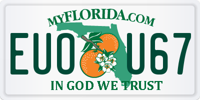 FL license plate EUOU67