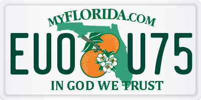 FL license plate EUOU75