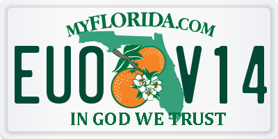 FL license plate EUOV14