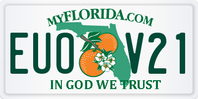 FL license plate EUOV21