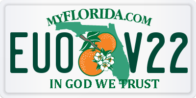 FL license plate EUOV22