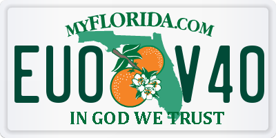 FL license plate EUOV40