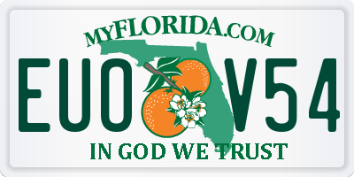 FL license plate EUOV54
