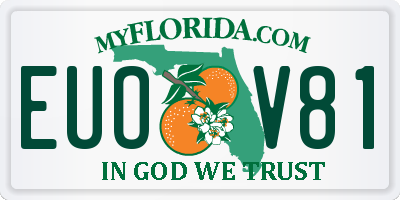 FL license plate EUOV81