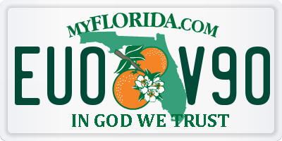 FL license plate EUOV90
