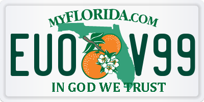 FL license plate EUOV99