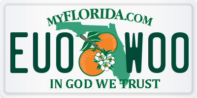 FL license plate EUOW00