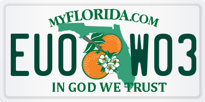 FL license plate EUOW03