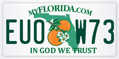 FL license plate EUOW73