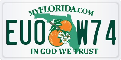 FL license plate EUOW74