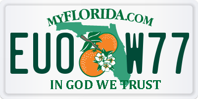 FL license plate EUOW77