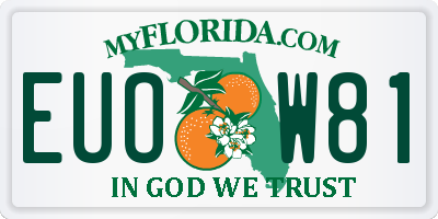 FL license plate EUOW81
