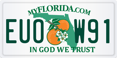 FL license plate EUOW91