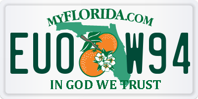 FL license plate EUOW94