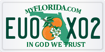 FL license plate EUOX02