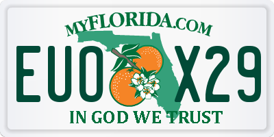 FL license plate EUOX29