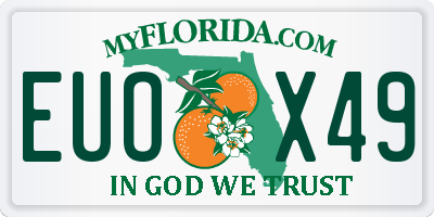 FL license plate EUOX49