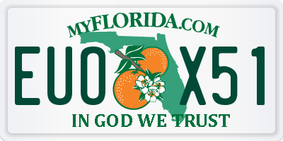 FL license plate EUOX51