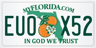 FL license plate EUOX52