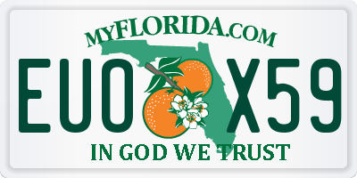 FL license plate EUOX59