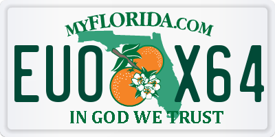 FL license plate EUOX64