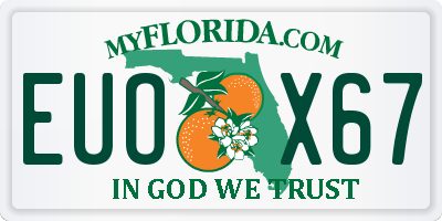 FL license plate EUOX67