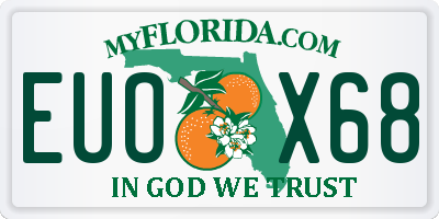 FL license plate EUOX68