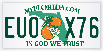 FL license plate EUOX76