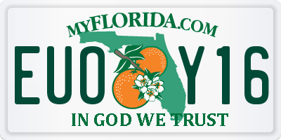 FL license plate EUOY16