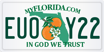 FL license plate EUOY22