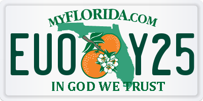 FL license plate EUOY25