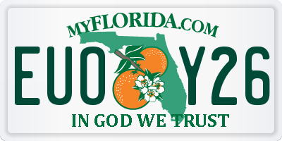 FL license plate EUOY26