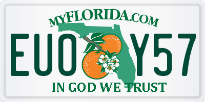 FL license plate EUOY57