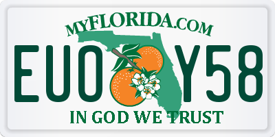 FL license plate EUOY58