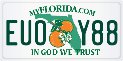 FL license plate EUOY88