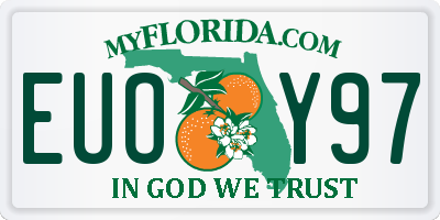 FL license plate EUOY97